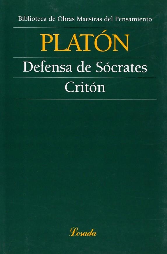 DEFENSA DE SOCRATES/CRITON | 9789500392334 | PLATON