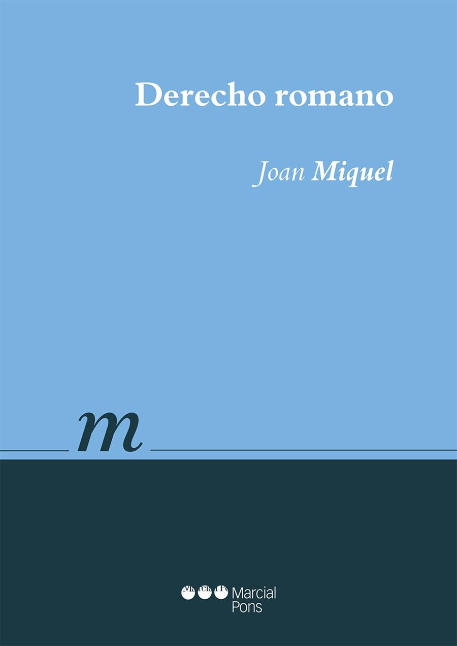 DERECHO ROMANO | 9788491231554 | MIQUEL, JOAN