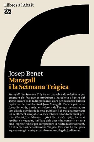 MARAGALL I LA SETMANA TRÀGICA (LLIBRES A L'ABAST) | 9788429763089 | BENET, JOSEP