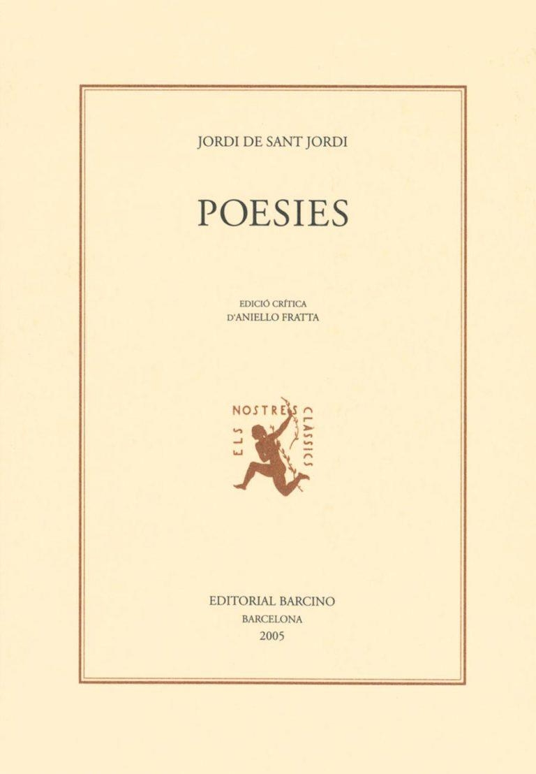 POESIES -JORDI DE SANT JORDI- | 9788472267169 | JORDI DE SANT JORDI