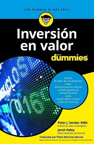 INVERSIÓN EN VALOR PARA DUMMIES | 9788432903922 | SANDER, PETER J./HALEY, JANET