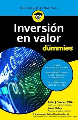 INVERSIÓN EN VALOR PARA DUMMIES | 9788432903922 | SANDER, PETER J./HALEY, JANET