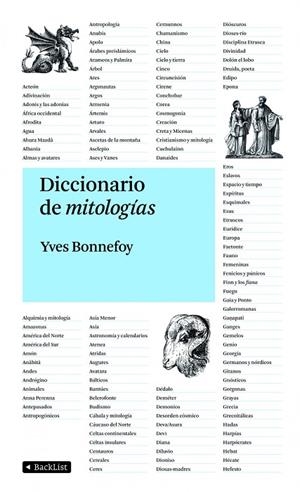 DICCIONARIO DE MITOLOGIAS (BACKLIST) T/D | 9788408092681 | BONNEFOY, YVES