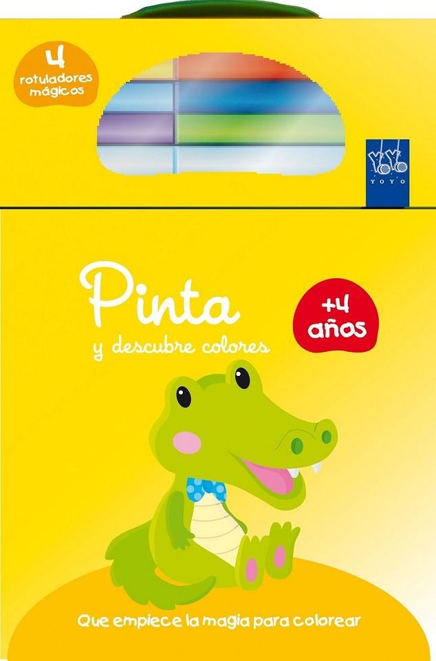 PINTA Y DESCUBRE COLORES +4. COCODRILO | 9788408134749 | YOYO