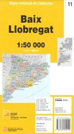 MAPA COMARCAL DE CATALUNYA 1:50 000. 11 - BAIX LLOBREGAT | 9788439395010