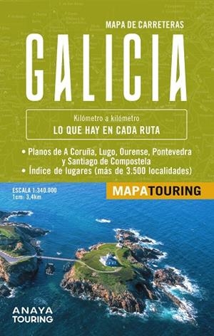 MAPA DE CARRETERAS GALICIA 1:340.000 | 9788491588603 | ANAYA TOURING