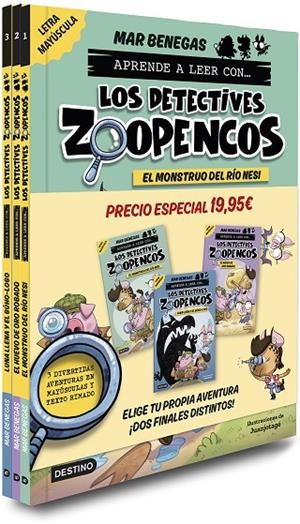 PACK APRENDE A LEER CON... ¡LOS DETECTIVES ZOOPENCOS! 1, 2 Y 3: EN LETRA | 9788408300946 | BENEGAS, MAR