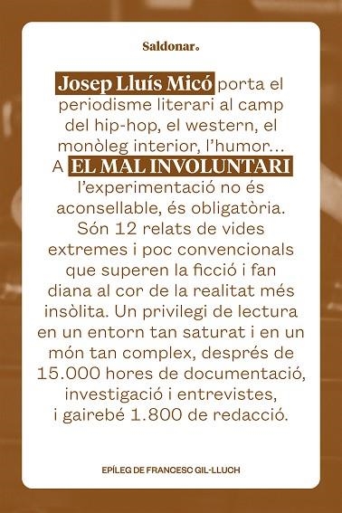 EL MAL INVOLUNTARI | 9788419571724 | MICÓ, JOSEP LLUÍS